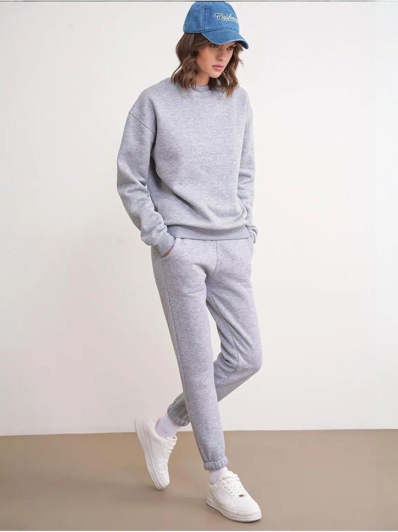 Conjunto acogedor de dos piezas de punto acanalado mixray Gris - Kiabi