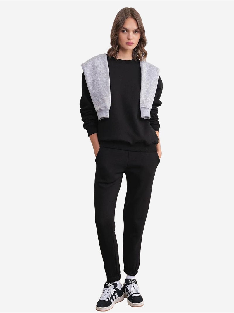 Conjunto acogedor de dos piezas de punto acanalado mixray Negro - Kiabi