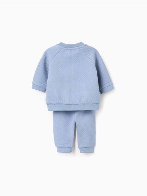 Conjunto acolchado con cierre, azul claro - Kiabi