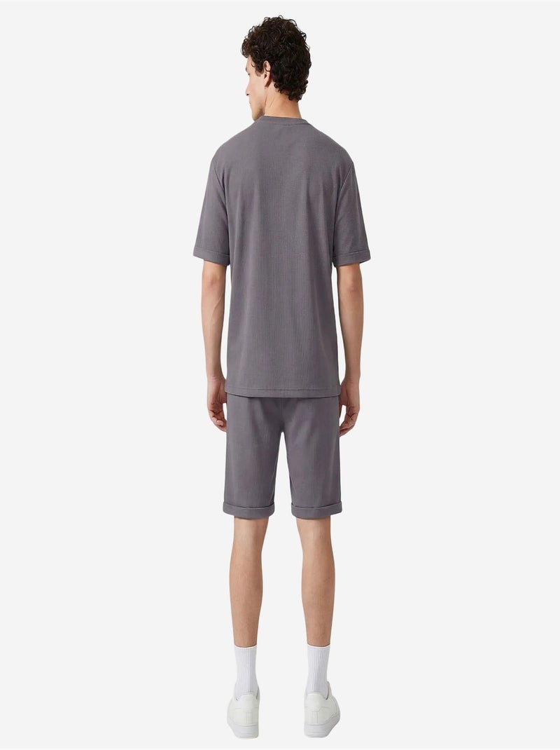 Conjunto active de hombre de mezcla de algodón tommy Gris negro - Kiabi