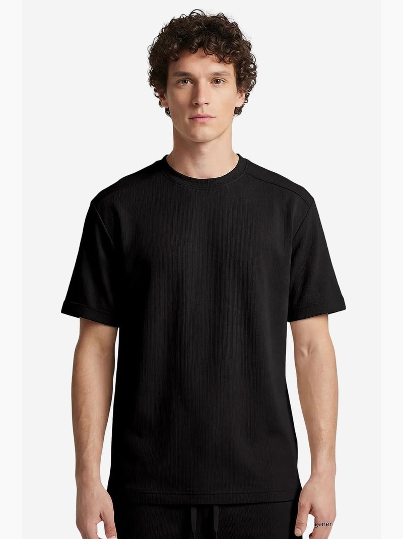 Conjunto active de hombre de mezcla de algodón tommy Negro - Kiabi