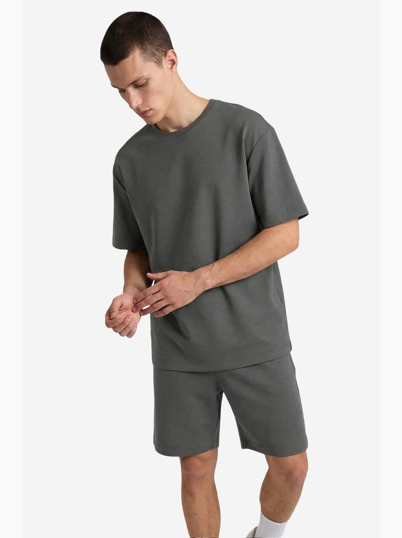 Conjunto active de hombre de poliéster-elastano tommy Gris negro - Kiabi