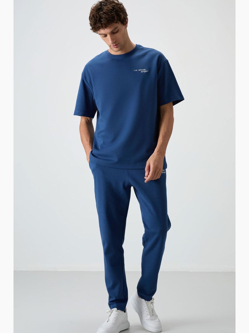 Conjunto active oversize de algodón y poliéster para hombre tommy Azul - Kiabi