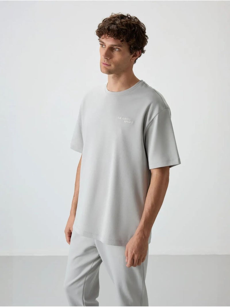 Conjunto active oversize de algodón y poliéster para hombre tommy Gris claro - Kiabi