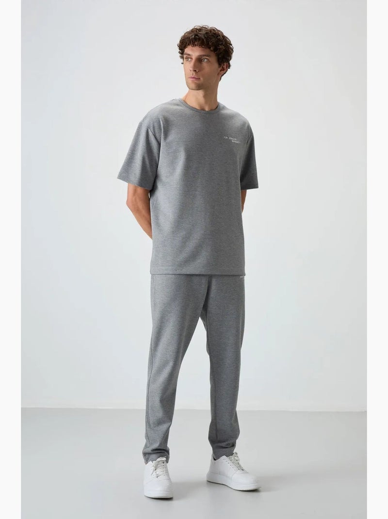 Conjunto active oversize de algodón y poliéster para hombre tommy Gris - Kiabi