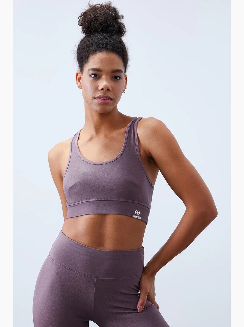 Conjunto active sin mangas con leggings de cintura alta tommy Malva - Kiabi