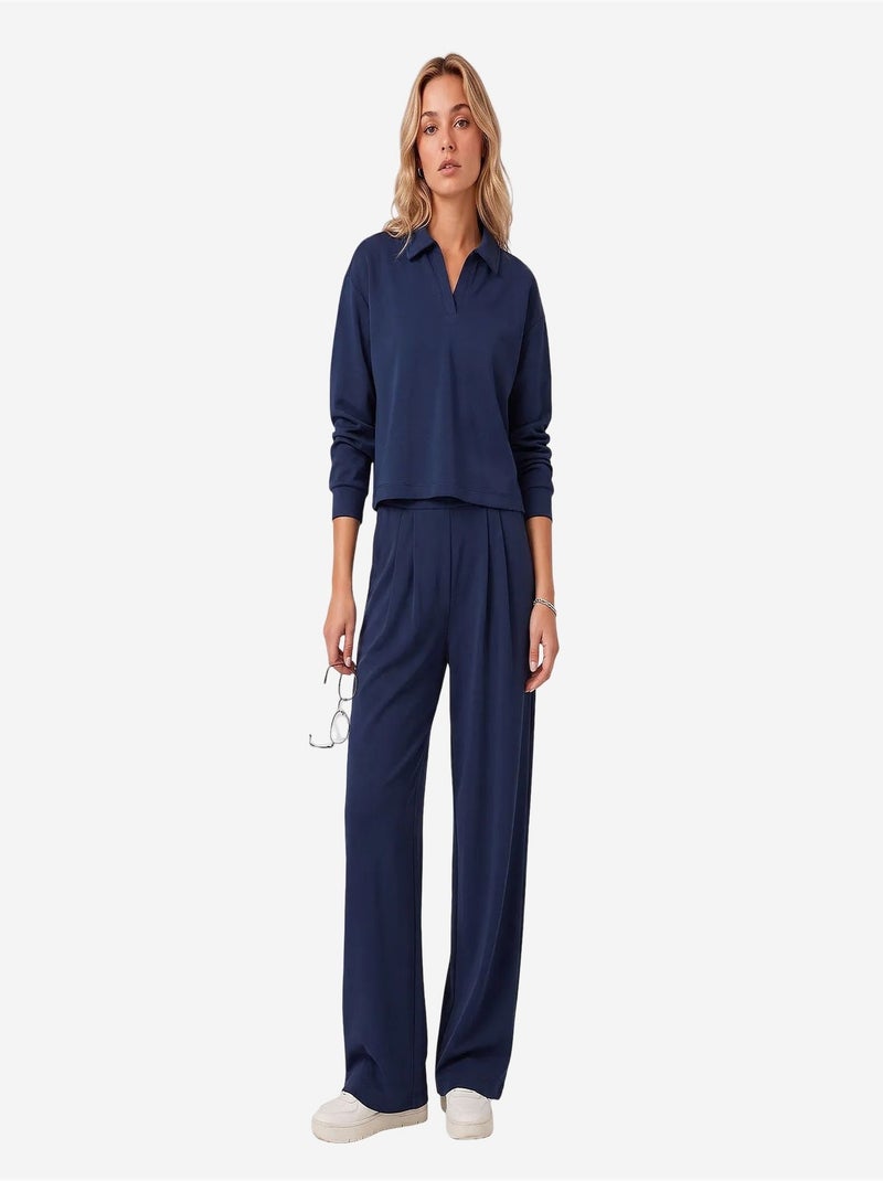 Conjunto activo de mujer tommy Azul marino - Kiabi