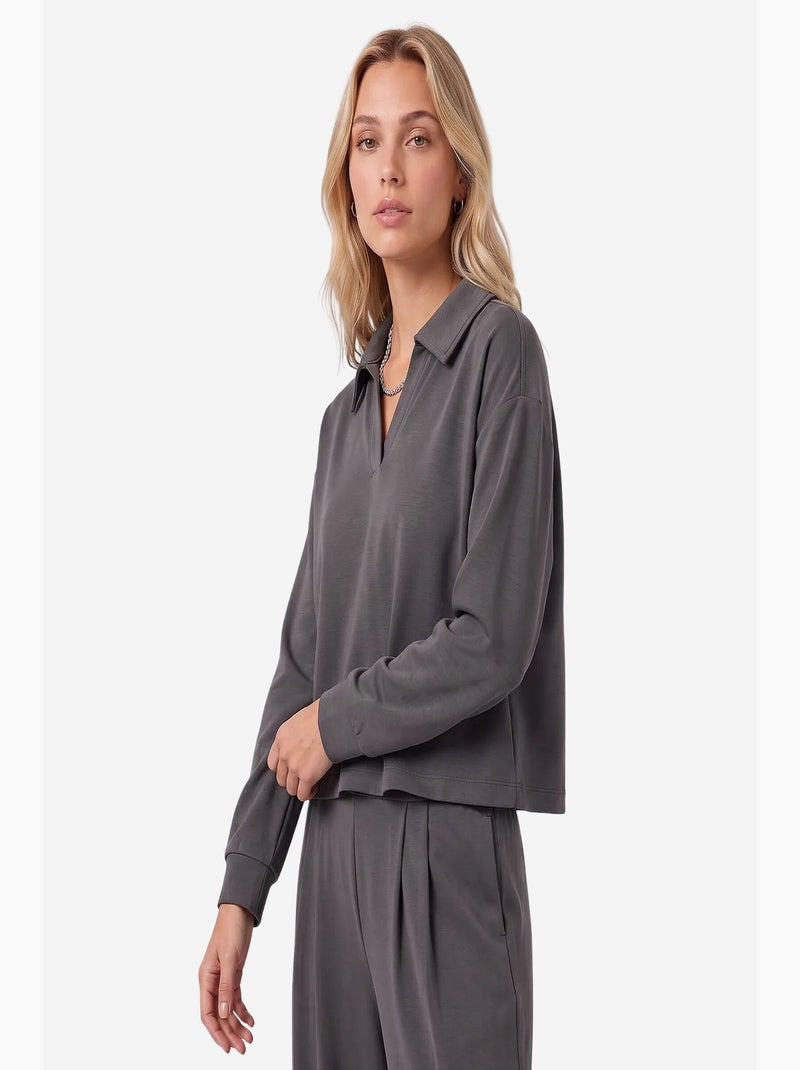 Conjunto activo de mujer tommy Gris negro - Kiabi