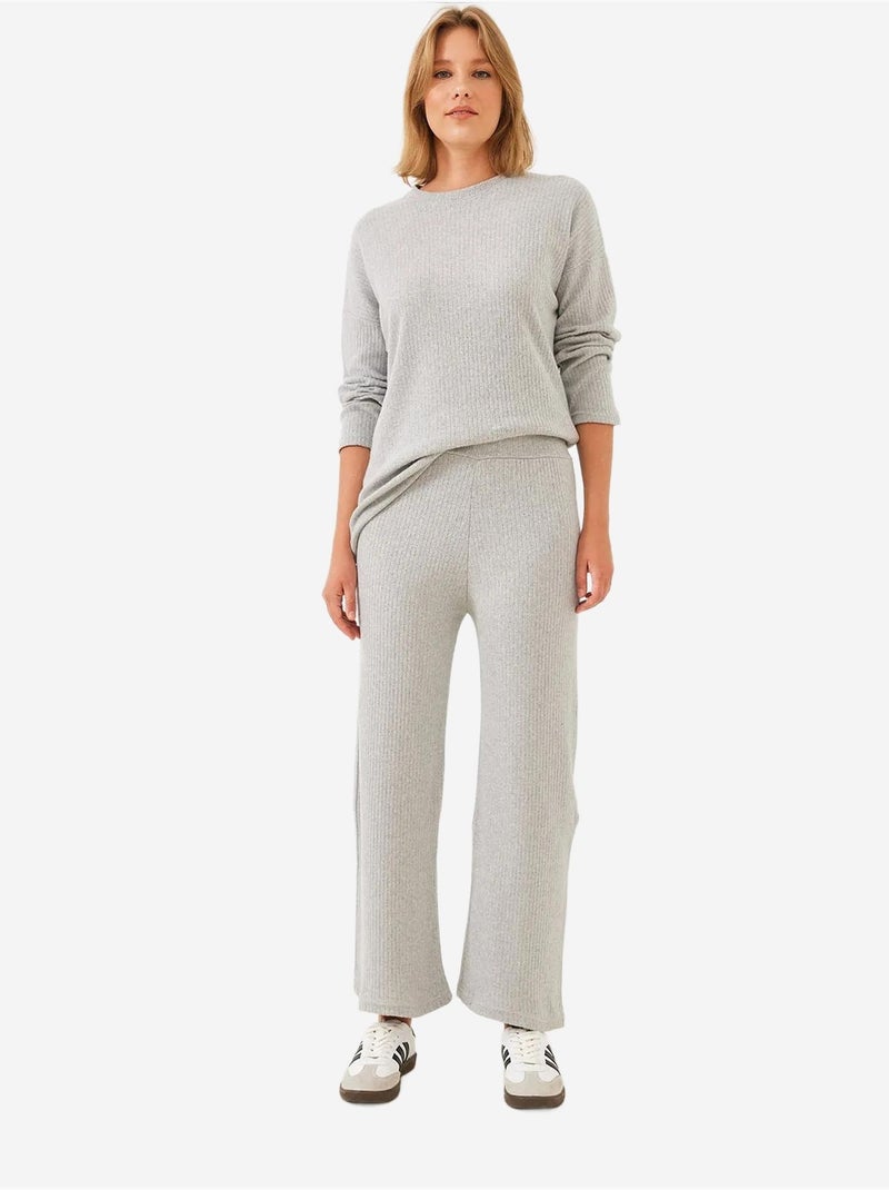 Conjunto básico de dos piezas con cuello redondo lucci Gris - Kiabi