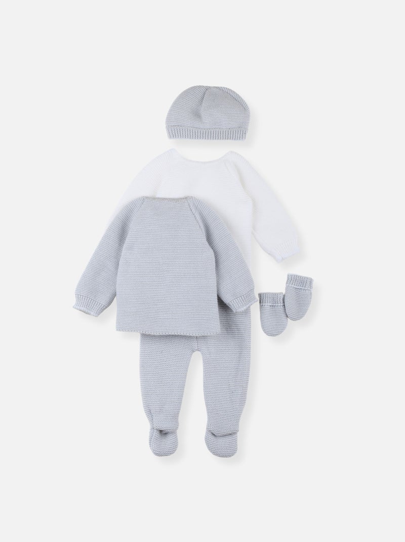 Conjunto Bebé – Oloron Blanco Gris - Kiabi