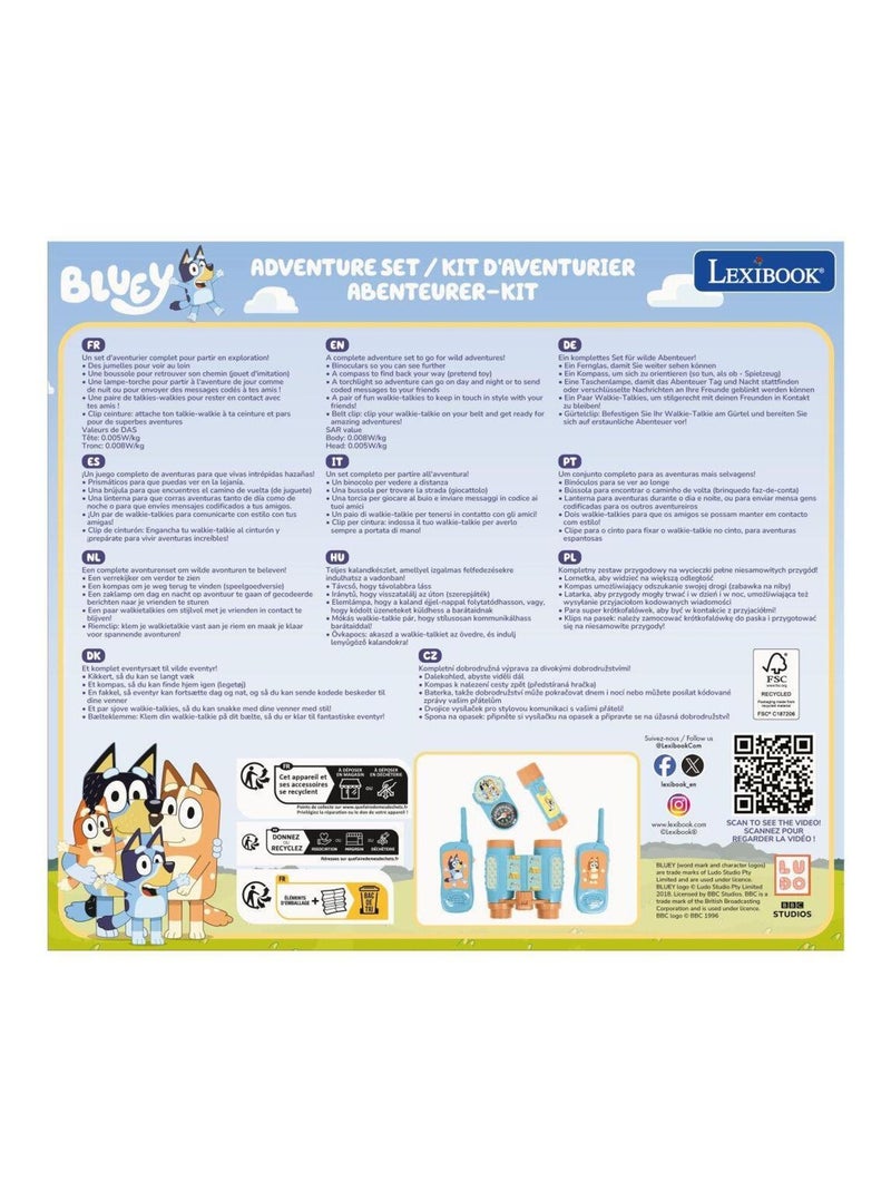 conjunto Bluey aventura con walkie talkies de hasta 120 m, prismáticos y brújula N/D - Kiabi
