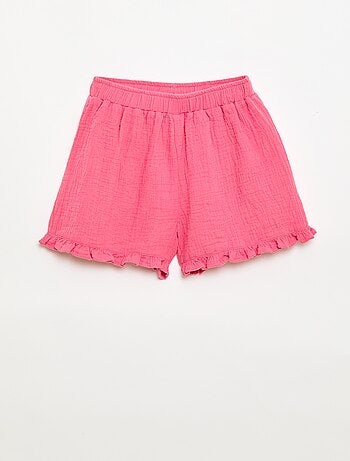 Conjunto blusa + Pantalón corto liso - 2 piezas