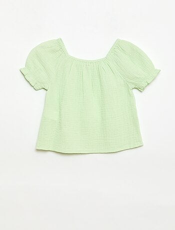 Conjunto blusa + Pantalón corto liso - 2 piezas