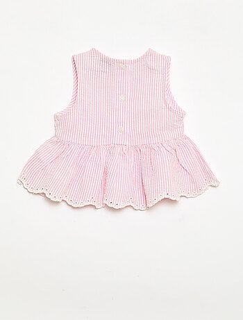 Conjunto blusa + pantalón Vichy - 2 piezas