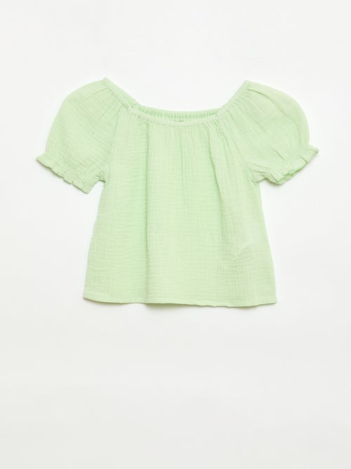 Conjunto blusa + short liso - 2 piezas - Kiabi Conjunto blusa + short liso - 2 piezas - Kiabi