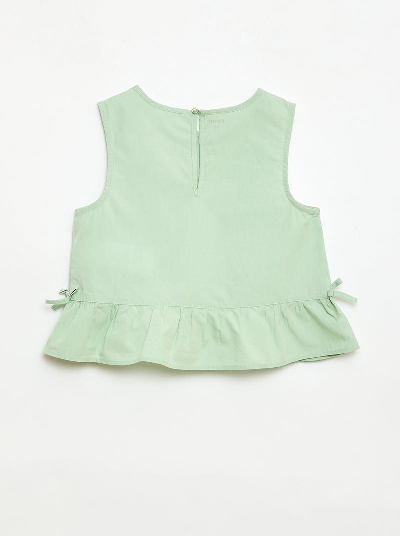 Conjunto blusa sin mangas + pantalón - 2 piezas Verde - Kiabi
