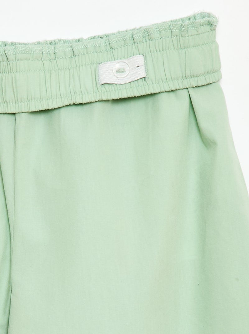 Conjunto blusa sin mangas + pantalón - 2 piezas Verde - Kiabi