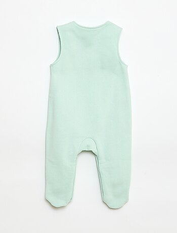 Conjunto body de manga larga + peto con pies