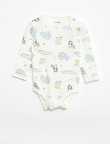 Conjunto body de manga larga + peto con pies