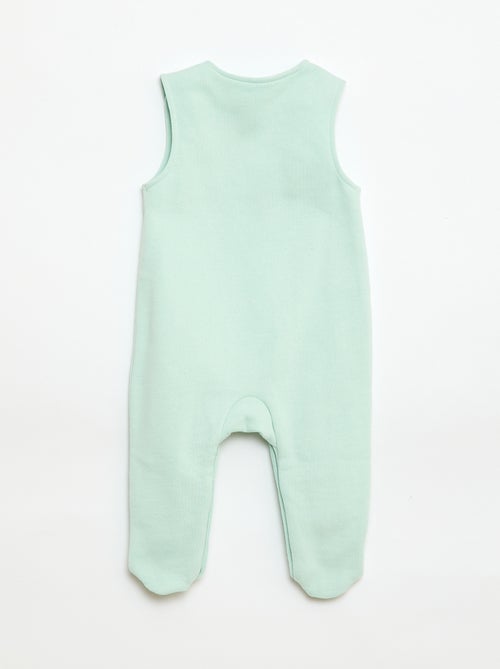 Conjunto body de manga larga + peto con pies - Kiabi