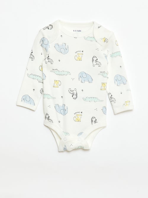 Conjunto body de manga larga + peto con pies - Kiabi