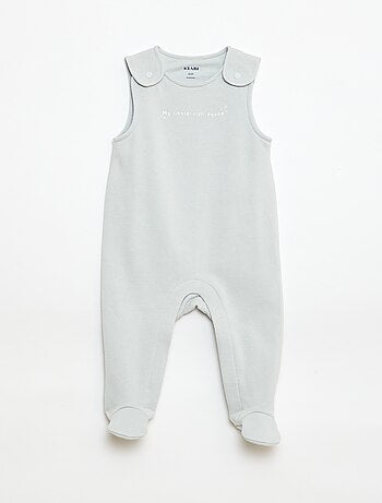 Conjunto body de manga larga + peto con pies