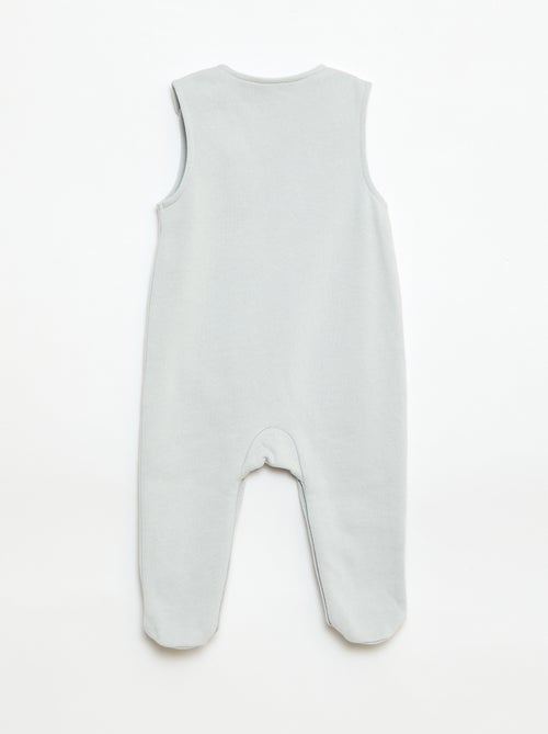 Conjunto body de manga larga + peto con pies - Kiabi
