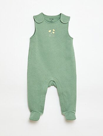 Conjunto body de manga larga + peto con pies