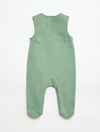 Conjunto body de manga larga + peto con pies