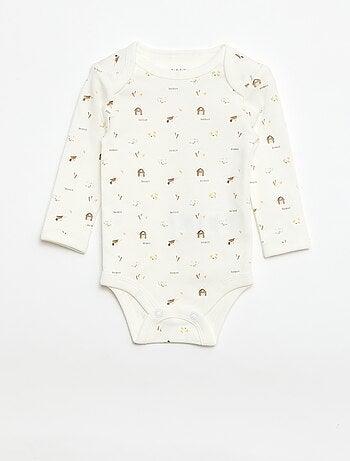 Conjunto body de manga larga + peto con pies