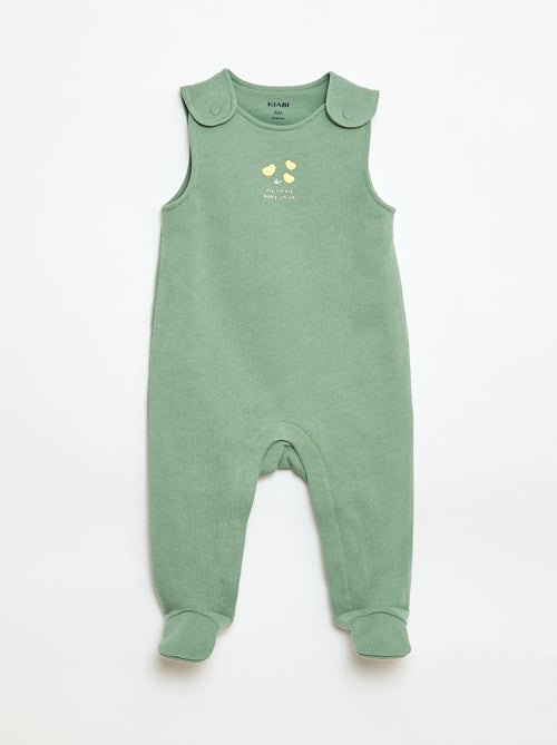 Conjunto body de manga larga + peto con pies - Kiabi