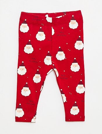 Conjunto body + leggings + gorro Navidad en algodón