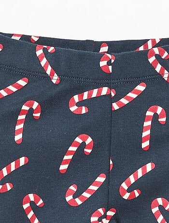 Conjunto body + leggings + gorro Navidad en algodón