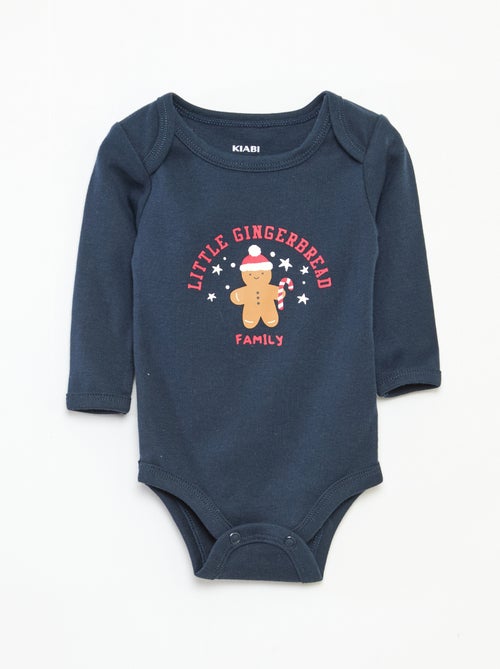 Conjunto body + leggings + gorro Navidad en algodón - Kiabi