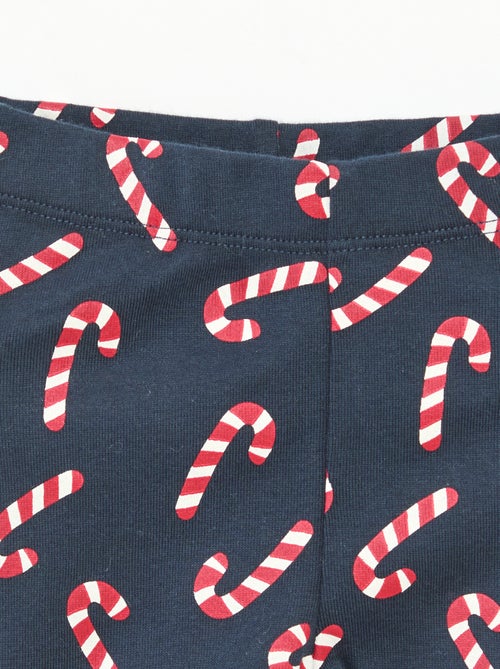 Conjunto body + leggings + gorro Navidad en algodón - Kiabi