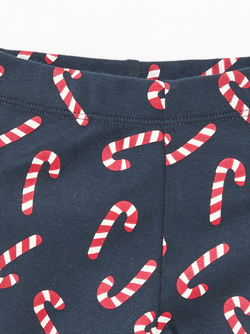 Conjunto body + leggings + gorro Navidad en algodón Rojo - Kiabi