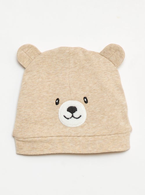 Conjunto body + leggings + gorro navideño de algodón - Kiabi