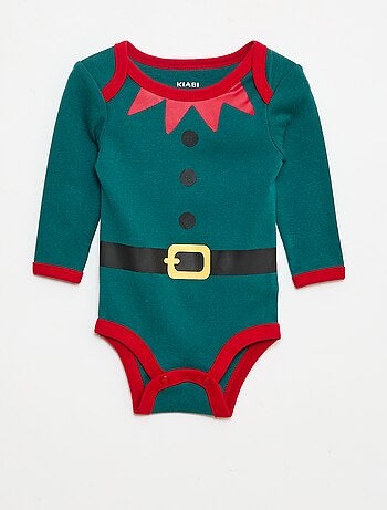 Conjunto body + leggings + gorro Navidad en algodón