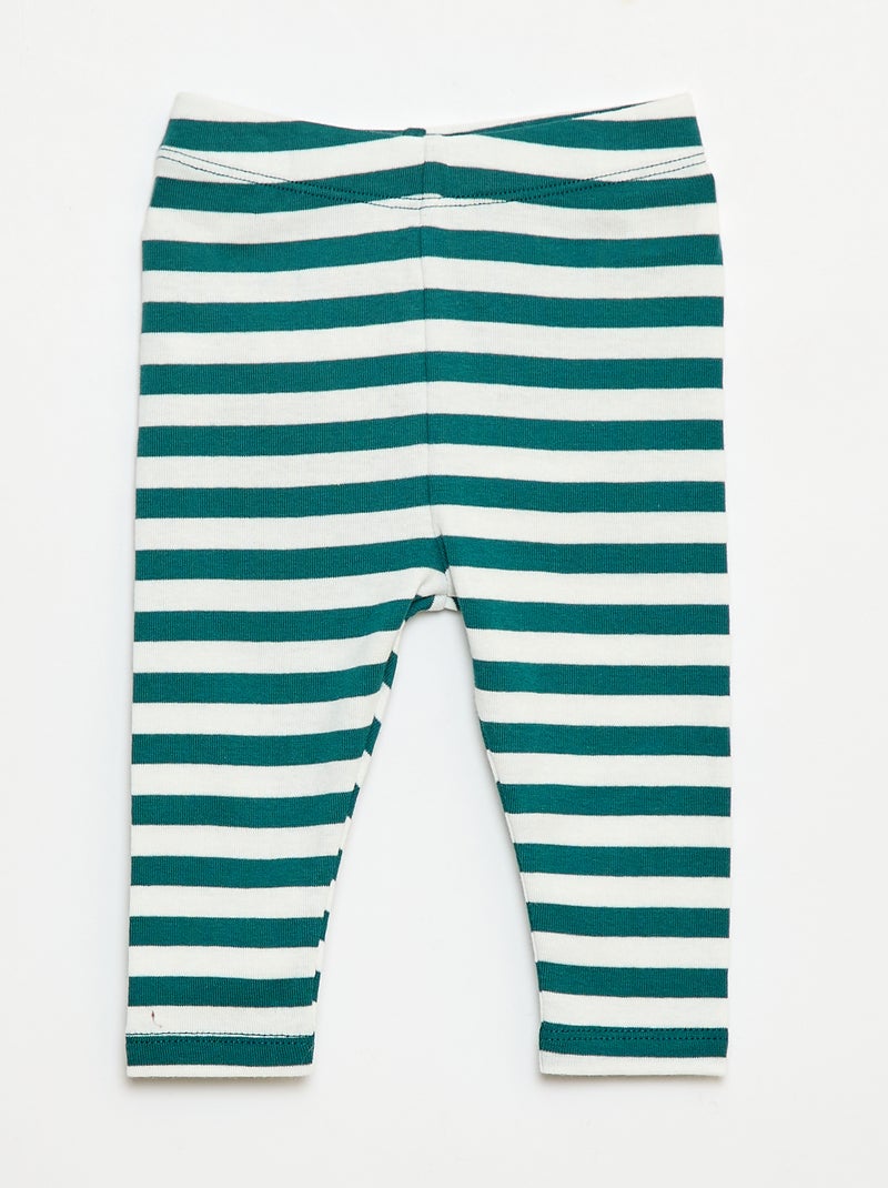 Conjunto body + leggings + gorro navideño de algodón Verde - Kiabi