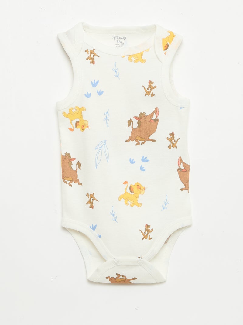 Conjunto body + Pantalón corto 'Disney' 'El Rey León' Blanco - Kiabi