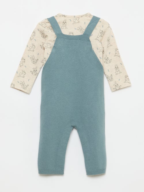 Conjunto body + peto de punto + gorro 'Disney' - 3 piezas - Kiabi