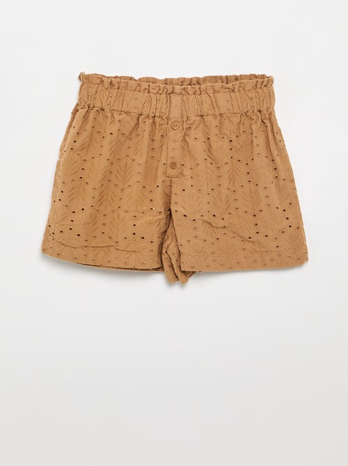 Conjunto bordado 2 piezas - Pantalón corto + blusa - Kiabi