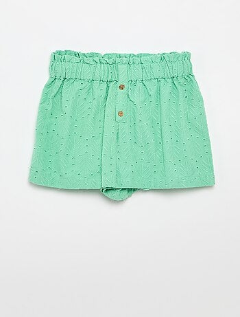 Conjunto bordado 2 piezas - Pantalón corto + blusa