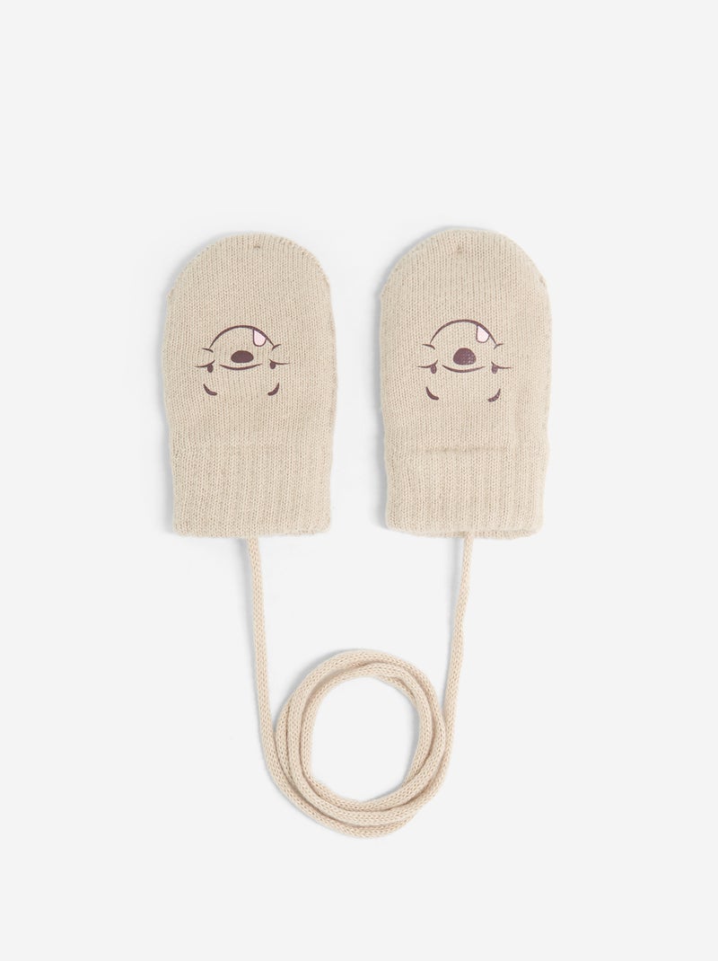 Conjunto bufanda + snood + manoplas 'Disney' - 3 piezas Beige - Kiabi