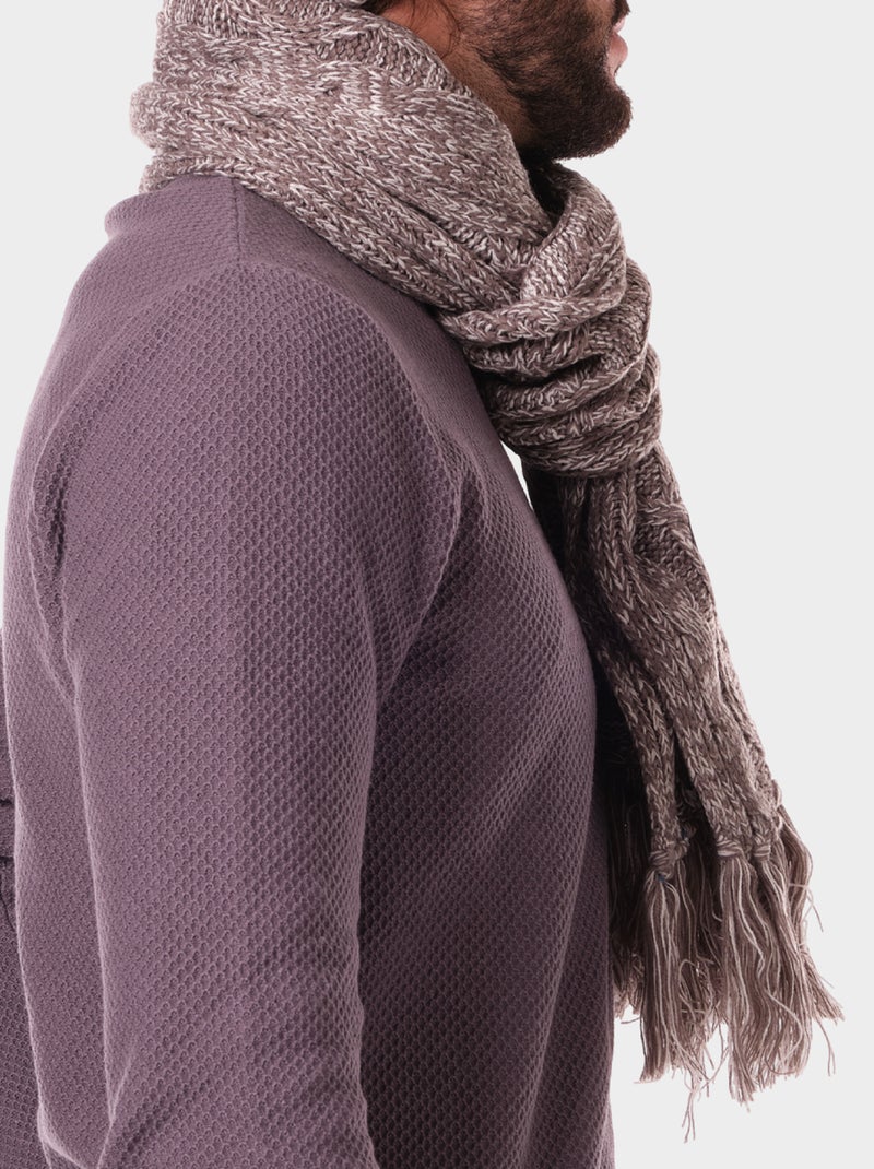 Conjunto bufanda y gorro Gris - Kiabi