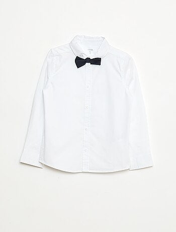 Conjunto camisa + pajarita con velcro - 2 piezas