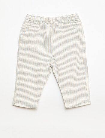 Conjunto camisa + pantalón en mezcla de lino - 2 piezas