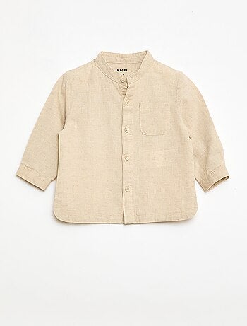 Conjunto camisa + pantalón en mezcla de lino - 2 piezas