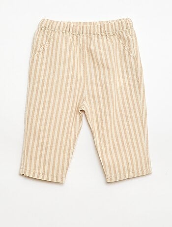 Conjunto camisa + pantalón en mezcla de lino - 2 piezas