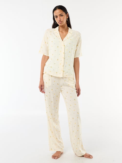 Conjunto camisero de noche a rayas - Kiabi